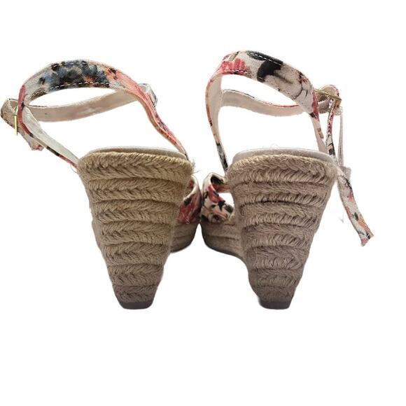 American Eagle Summer Floral Wedge Strappy Sandals 8.5 - Picture 3 of 7